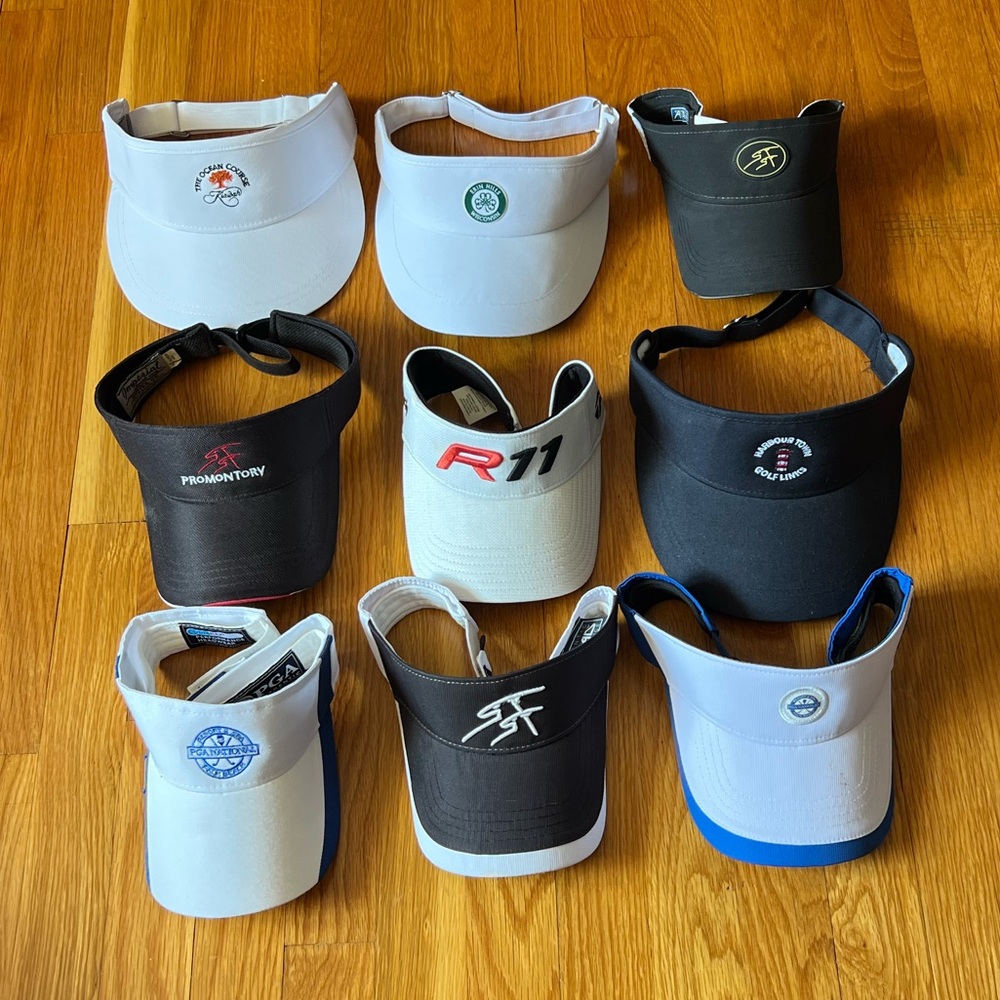 9 Assorted Men’s Golf Visors